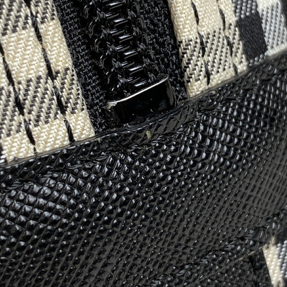 Burberry Check Pattern Nova Check Canvas Handbag Beige Black - Picture 3 of 5